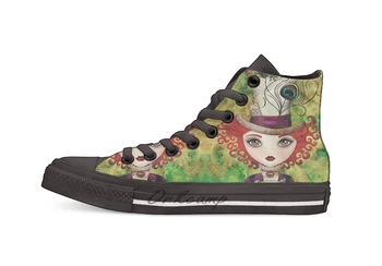 

Lady Hatter Casual High Top Canvas shoes sneakers For Drop shipping