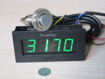 

Tachometer RPM Speed 5-9999RPM Digital LED Tacho Gauge Meter 12v car + Hall Proximity Switch Sensor + Magnet green