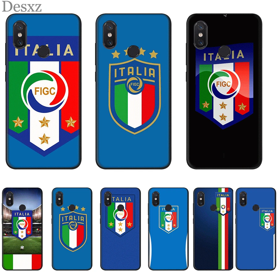 

Desxz Cell Phone Case Silicone For Xiaomi Redmi Note 4 4X 5 6 7 Pro 5A Prime Cover Italia Football Team Logo Bag Shell
