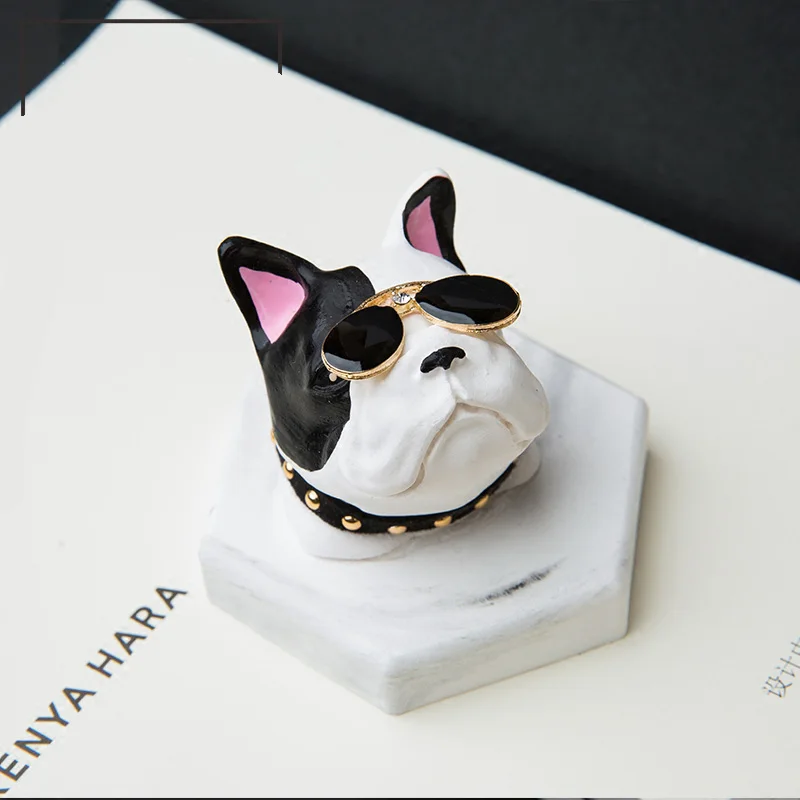 Cute-Car-Accessories-Animal-Ornaments-French-bulldog-For-Car-Decoration-Air-Freshener-Solid-Perfume-Car-styling-11