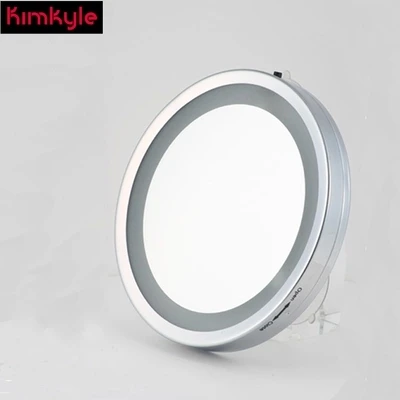 Модное 6 дюймовое металлическое светодиодное зеркало для макияжа для ванной комнаты/haptor настенное зеркало 5 X увеличительное/Зеркало для душа высокой четкости