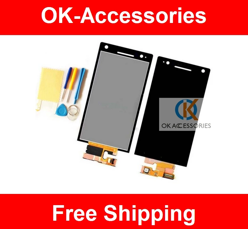 

Black Color For Sony Ericsson Xperia S LT26i LT26 LCD+Touch Screen Digitizer Screen protector+Tools 1PC /Lot