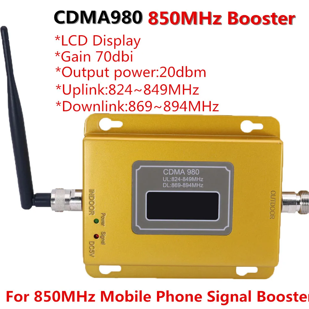 

Repeater signal amplifier booster CDMA850Mhz signal repeater 70dB cell phone amplifier CDMA mobile signal booster indoor antenna