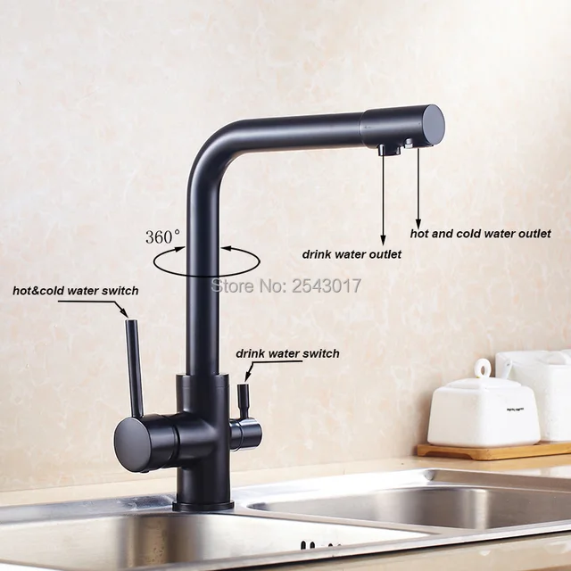 Whole Black Kitchen Flexible Faucet Drinking Water Swivel Whole Black Kitchen Flexible Faucet Drinking Water Swivel 360 Degree Hot And Cold Filter