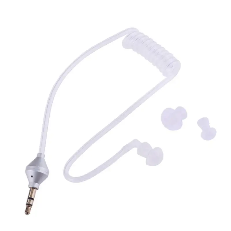 Anti-Radiation Headphones Air Tube Mono Stereo Headset Monaural 3.5mm Headphone Air Tube Anti-radiation Earphone Stereo
