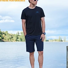 Jeep Подлинная футболка с коротким рукавом мужская летняя спортивная свободная одежда большого размера круглый мужской воротник