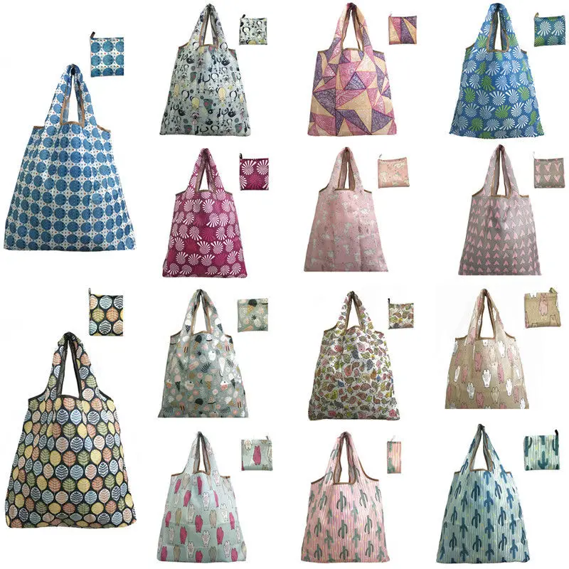 

Waterproof Folding Reusable Eco Shopping Travel Shoulder Bag Pouch Handbag Nylon