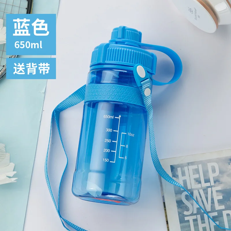 Лидер продаж Yooap Портативный большой Ёмкость движения My Water Bottle(Моя бутылка с водой Пластик для спорта на открытом воздухе Отдых Пеший Туризм 650/1000/1500/2000/2500 мл - Цвет: Blue-650ml