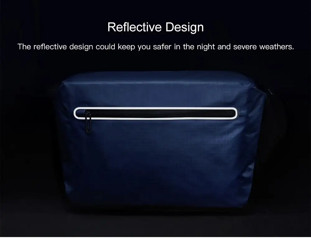 90fen Trendy Reflective Water-resistant Messenger Bag (5)