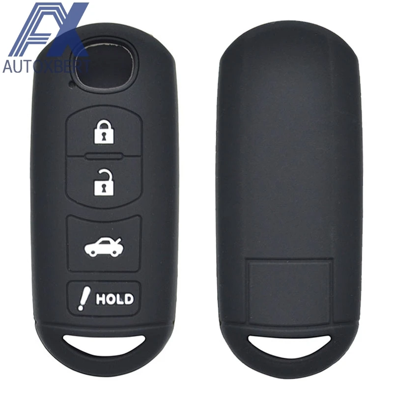 

AX For MAZDA 3 6 MX-5 CX-3 CX-5 CX-7 CX-9 SCION IA 4-BTN 2016 2017 Silicone Remote Key Cover Key Case Fob Shell Skin Keychain