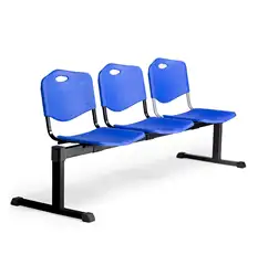 Скамейка ждет три места и железо в цвете черное сиденье и заднее сиденье в ПВХ цвет синий отверстие и