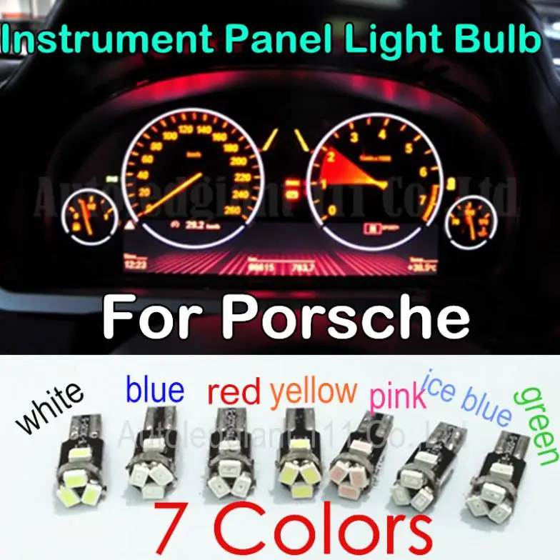 10pcs T5 LED Light For Porsche 911 924 928 944 968 Boxster Dashboard
