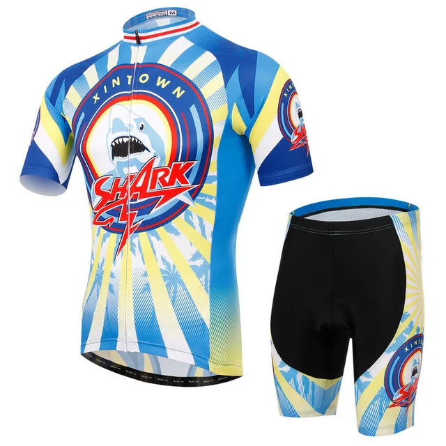 XINTOWN Pro Bike Jersey Bib Shorts Sets Animal Blue Ropa Ciclismo ...
