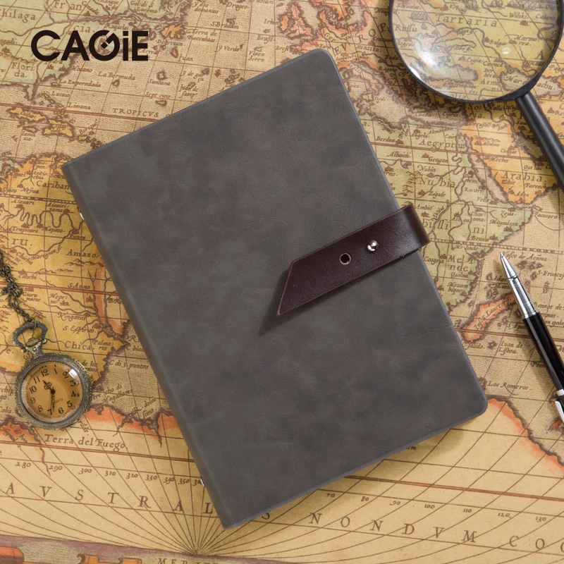 Cagie 2018 Винтаж спираль Тетрадь Бизнес путешествия Искусственная кожа планировщик