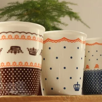 

3Pcs/Lot New KEYAMA ceramic imitation lace breakfast milk mugs Office coffee tea cups Wedding decorative Gifts Home water cups