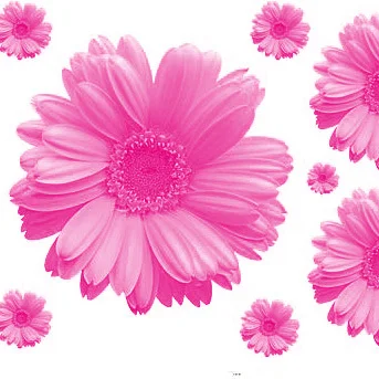 Mixed Colour Pink Yellow Sun Flowers Tv Background Wall Stickers Mixed Colour Pink Yellow Sun Flowers Tv Background Wall Stickers Window Decals Daisy 2sets Lot 45x60cm Piece In From Home Garden On