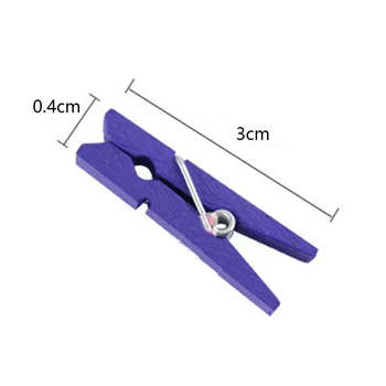 

FangNymph 10pcs/pack Beautiful Mini Color Wooden Clips Decorations Paper Photo Clothes Spring Clips Two Model Options (S/L)
