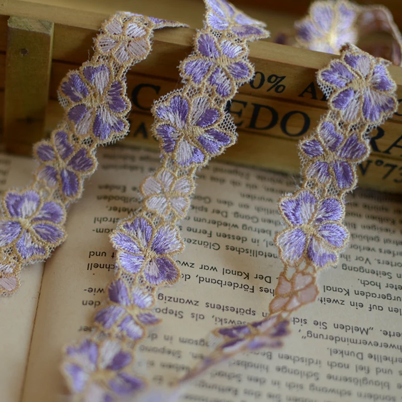 aliexpress com buy 10yards purple lace ribbon daisy flower mesh paper daisy flower boutique