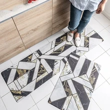 Европейские геометрические мозаичные маслостойкие Коврики для кухни домашние водонепроницаемые Нескользящие Дверные Коврики Спальня влагостойкое постельное покрывало