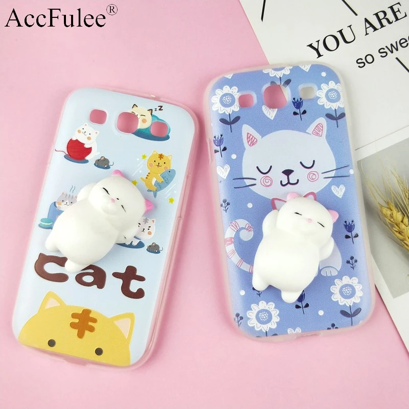 

S3 Squishy Funny Cat Case For Samsung Galaxy SIII i9300 /S3 Duos i9300i Neo i9301 3D Panda Pappy Rabbit Silicone TPU Cover