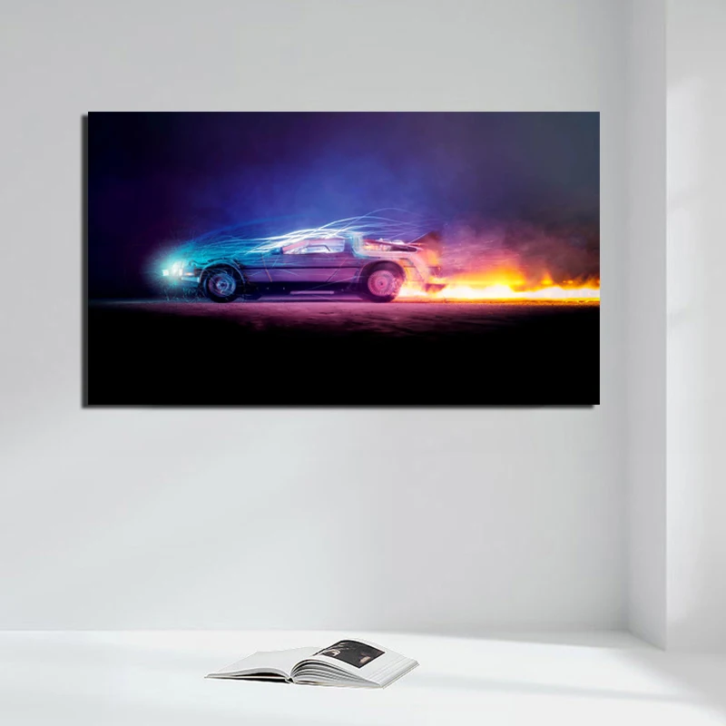 

Car From Back To The Future HD Canvas Painting Prints Living Room Home Decoration Modern Wall Art Oil Painting Posters Pictures
