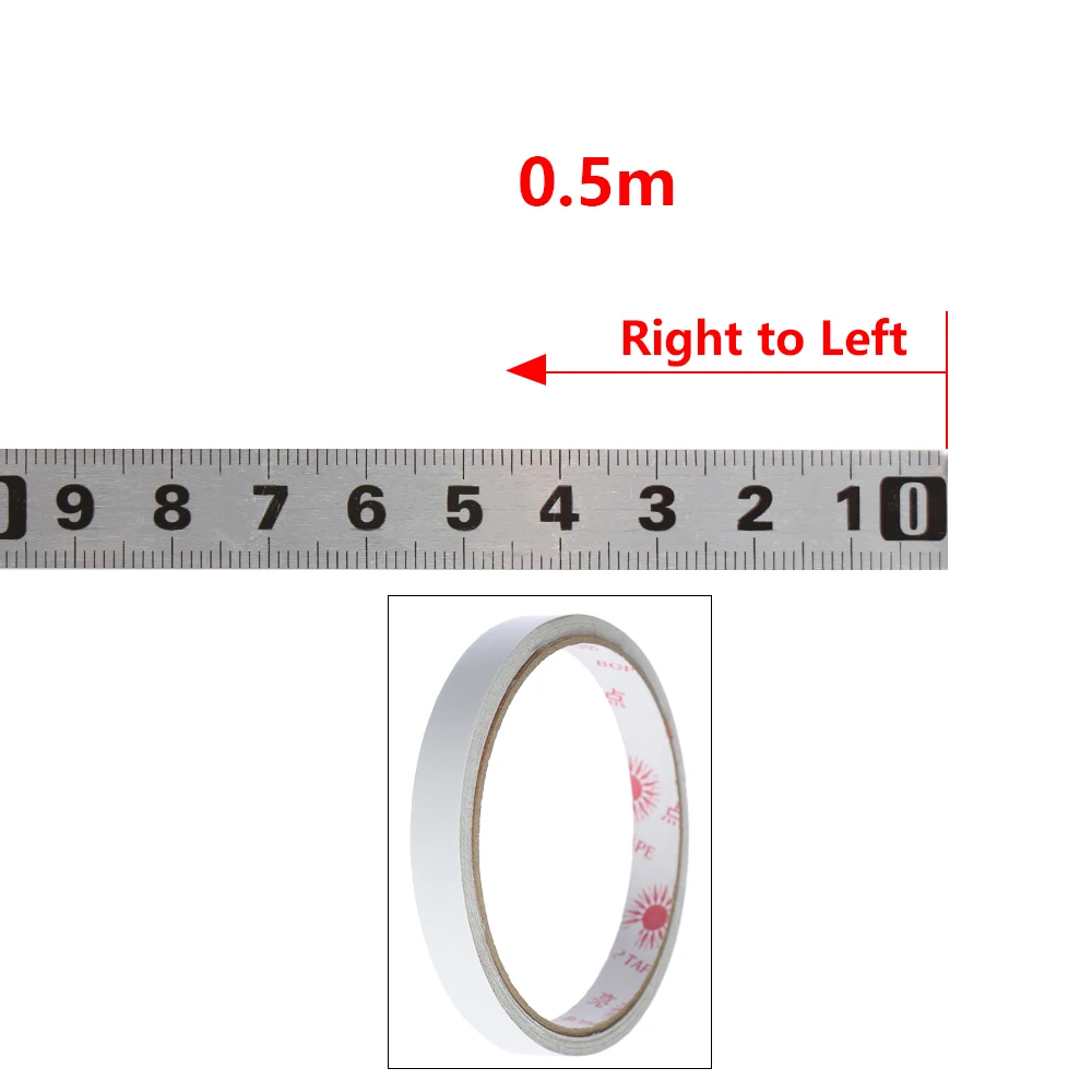 right to left 0.5M Торцовочная рулетка, рулетка, самоклеющаяся Метрическая стальная линейка, Торцовочная пила, весы для Т-образной дорожки, маршрутизатор, Настольная пила, ленточная пила, деревообрабатывающий инструмент - Цвет: right to left 0.5M
