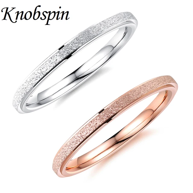 Fashion Simple Wedding Band Rose Gold Silver Color Rings For Women Fashion Simple Wedding Band Rose Gold Silver Color Rings For Women Thin 2mm Width Stainless