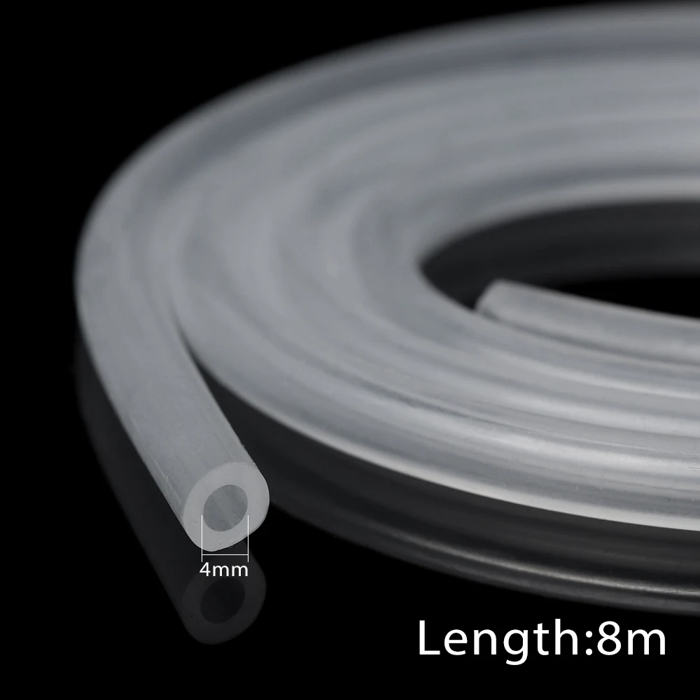1 метр пищевой прозрачный силиконовый резиновый шланг 2 3 4 5 6 7 8 10 мм из диаметра Полезная Гибкая силиконовая труба из прозрачной резины - Цвет: 4X8mm