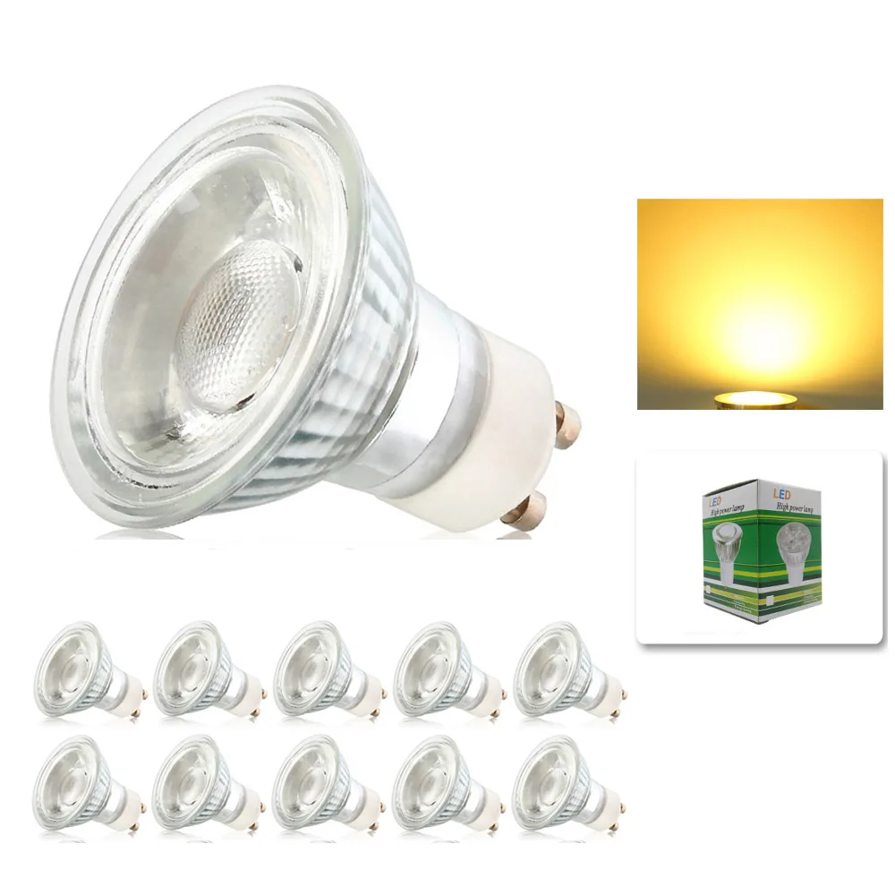 10x Dimmable 10w Gu10 Cob Led Energy Bulbs Spot Light Lamp With 10x Dimmable 10w Gu10 Cob Led Energy Bulbs Spot Light Lamp With Beautiful Warm Cold White Colour Ac195 240v In S From Lights Lighting On