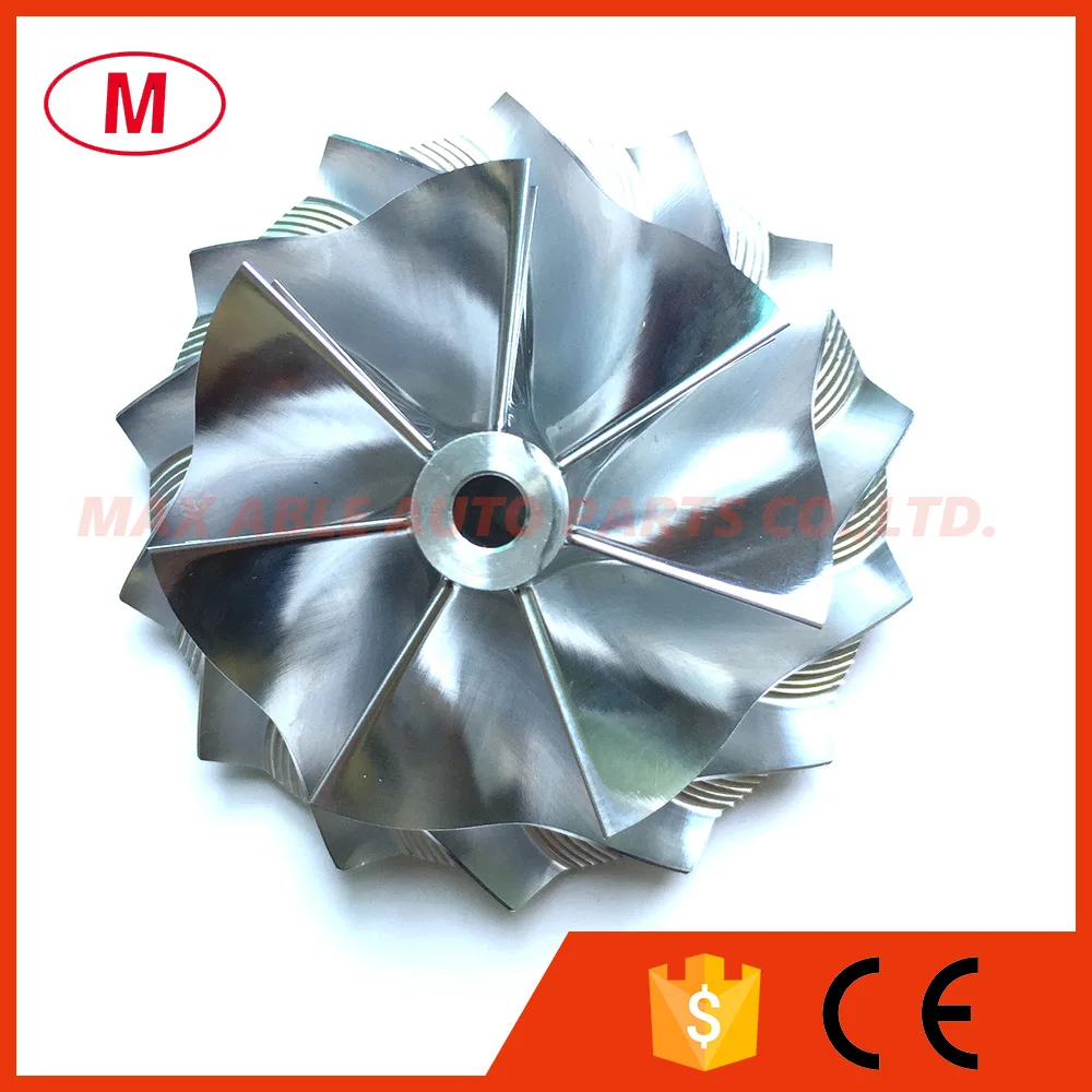 HX40 Upgrade 67.00/89.00mm 7+7 blades High Performance Turbo Billet Compressor wheel/Aluminum 2618/Milling compressor wheel