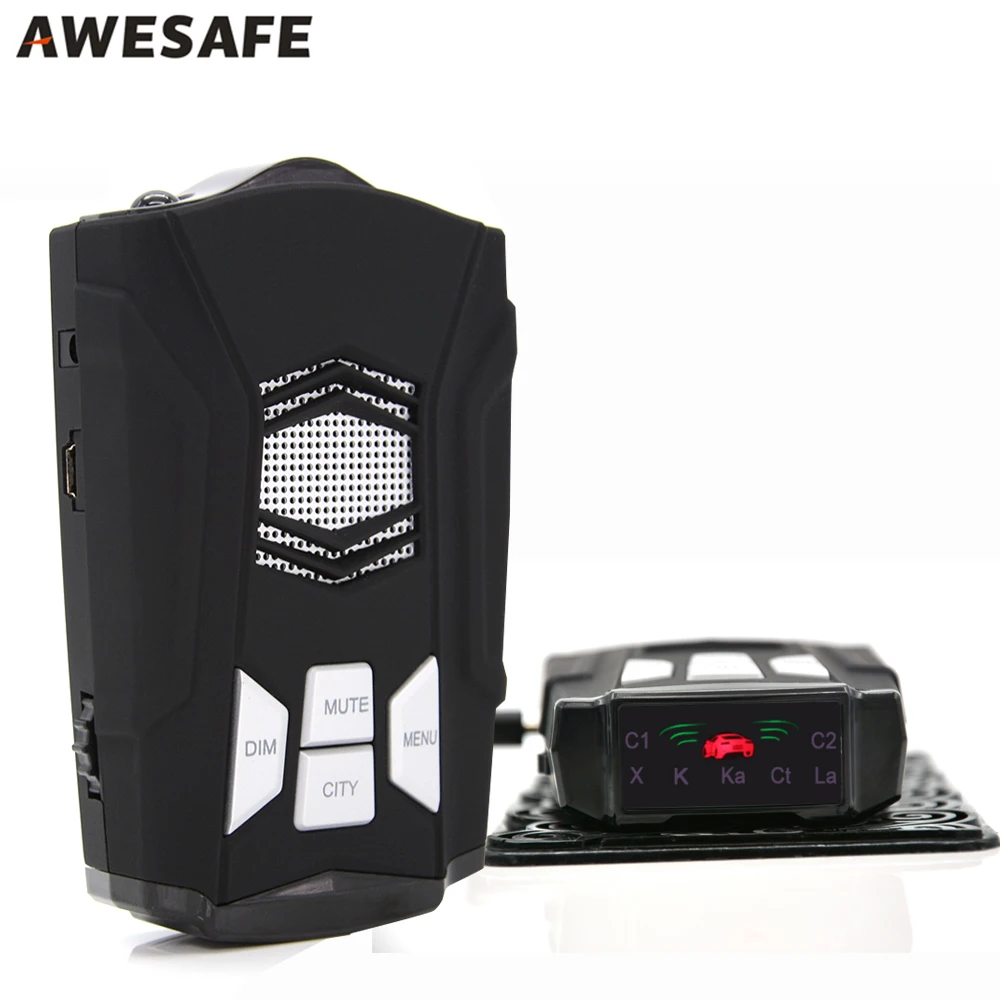 AWESAFE L1C Car Radar Detector Russia Fixed & Flow Velocity GPS Car