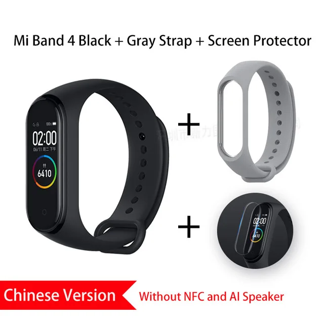 Presale глобальная версия Xiaomi mi Band 4 Smart mi band 4 браслет сердечного ритма фитнес Bluetooth 5,0 135 мАч цветной экран - Цвет: CN .Gray.-