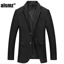 Aismz Vetement Homme 2019 зима высокое качество Бизнес повседневный мужской блейзер casaco masculino стройная фигура шерстяные костюмы куртка пальто