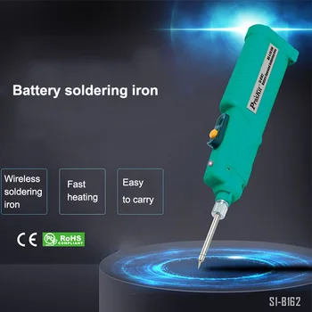 

Pro'skit SI-B162 Battery Opearated Soldering Iron Cordless Design portable soldering iron with slim soldering tips and solder