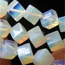 Горячая новая Красивая Очаровательная ювелирные изделия 8x8 мм Лунный Камень Кубики Яшмы Свободные Шарики 15 inch sp0154