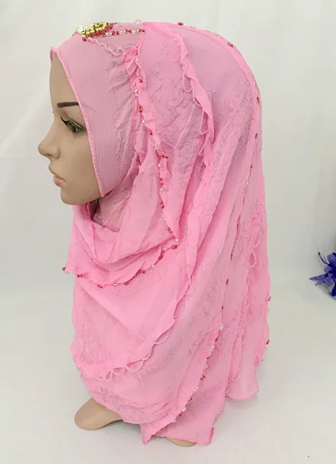 Мусульманский шарф ручной работы с бисером хиджаб
