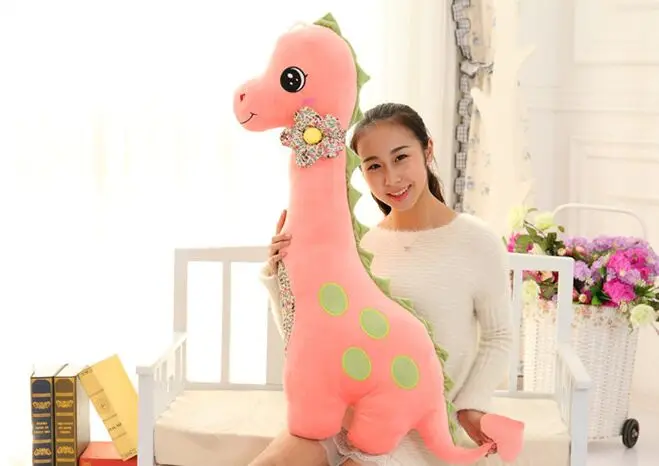 large 140cm pink cartoon dinosaur plush toy soft throw pillow birthday gift h2999