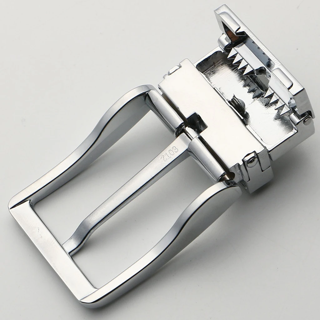 2 Pieces Stylish Alloy Reversible Belt Buckle Single Prong Rectangular Leather Belt Buckle