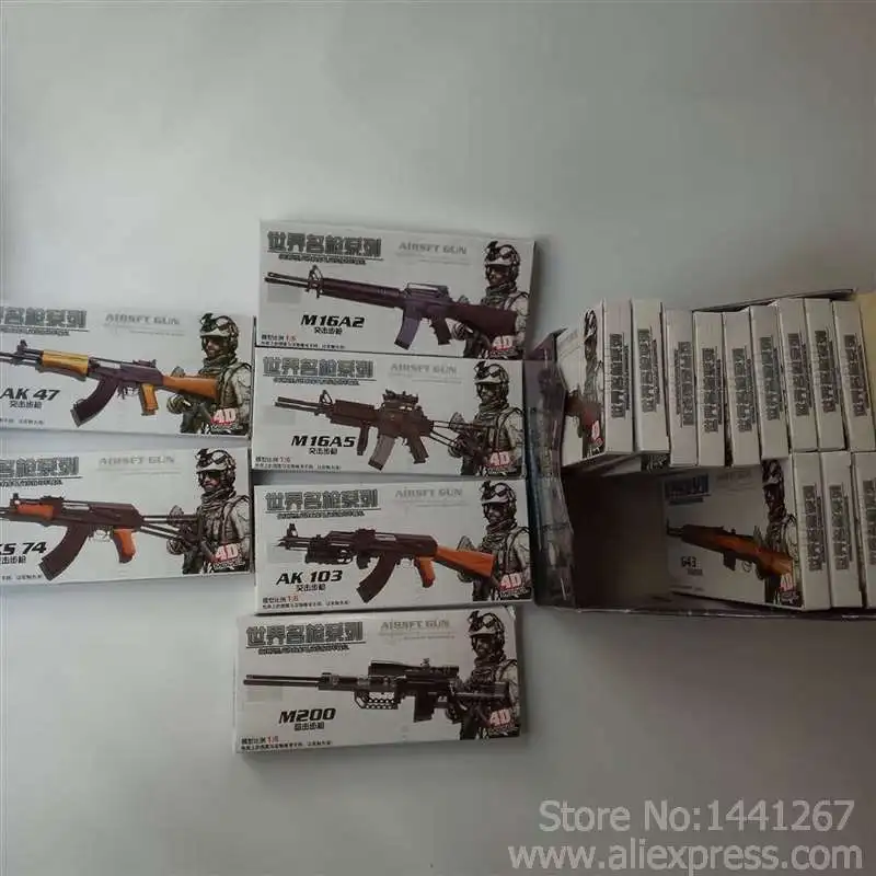 4D старые секционные пистолеты 18 шт./компл. 1:6 Сборная модель оружия