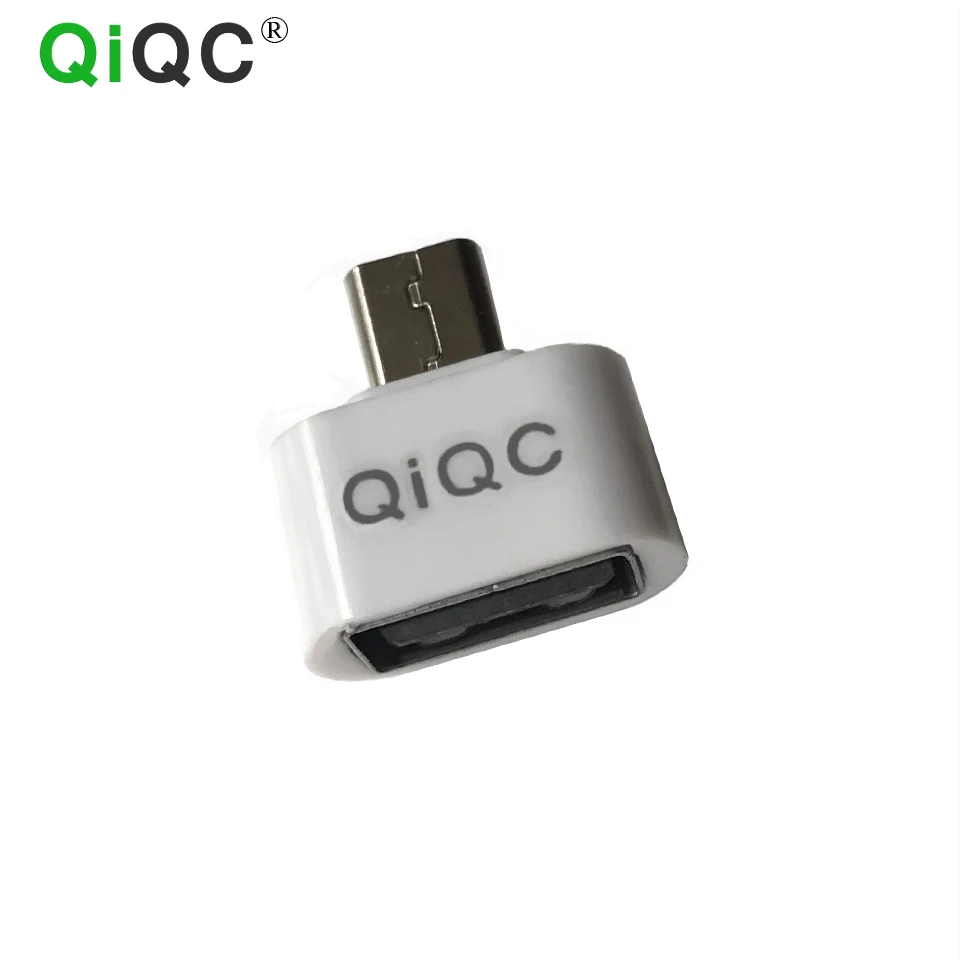 QiQC Мини OTG кабель USB OTG адаптер Micro USB к USB конвертер для Android планшетных ПК - Цвет: White