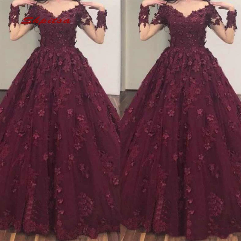 dark burgundy long dress