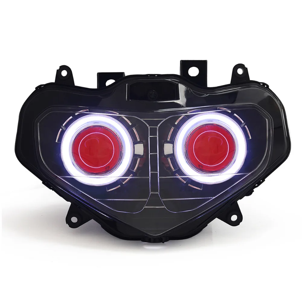 KT Headlight for Suzuki GSXR600 GSX R600 2001 2003 LED Angel Eye Red