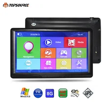 TOPSOURCE Car GPS Navigation 7 Inch HD Touch Screen ce6.0 8GB gps navigator map for navitel/ espanol/uk/Europe/USA/spanish