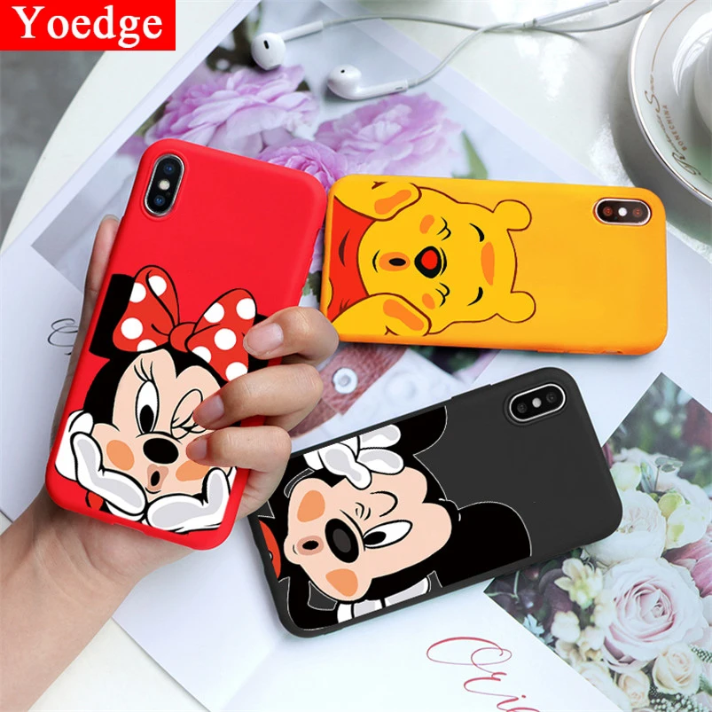 Cartoon Matte Phone Case For iPhone 11 Pro XS Max XR X 10 8 7 6 6S Plus 7Plus Luxury Soft TPU Back Cover Funda For iPhone X Case