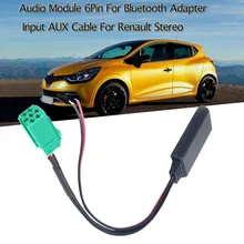 Аудио модуль 6Pin для Bluetooth адаптер Вход AUX кабель для Renault стерео дропшиппинг Arival Горячая Автомобильная электроника