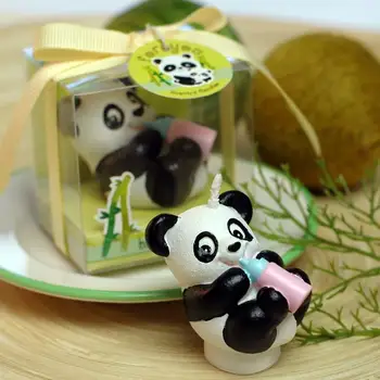 

Children's Birthday Party Panda Decoration Birthday Candles Smokeless Candles Treasure Panda Cartoon Candles Decoration