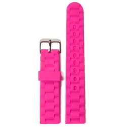 18 мм глубокий розовый цвет силиконовые прозрачные резиновые женские часы группа Бретели для нижнего белья wb1060s18jb