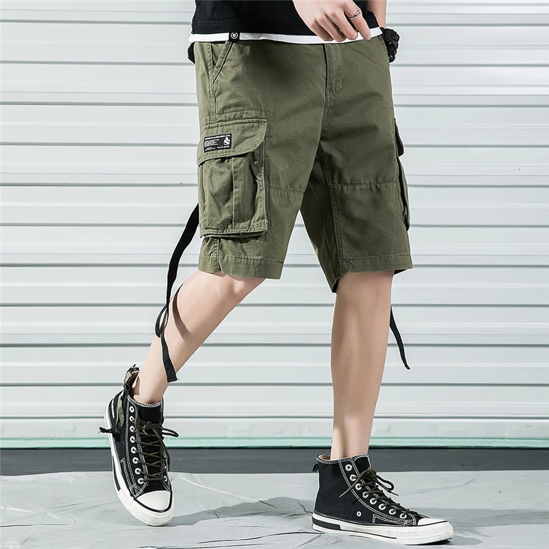 Мужские шорты, летние, новые, мужские, хит, хлопок, повседневные шорты, качественные, с эластичной резинкой на талии, модные, брендовые, мужские шорты