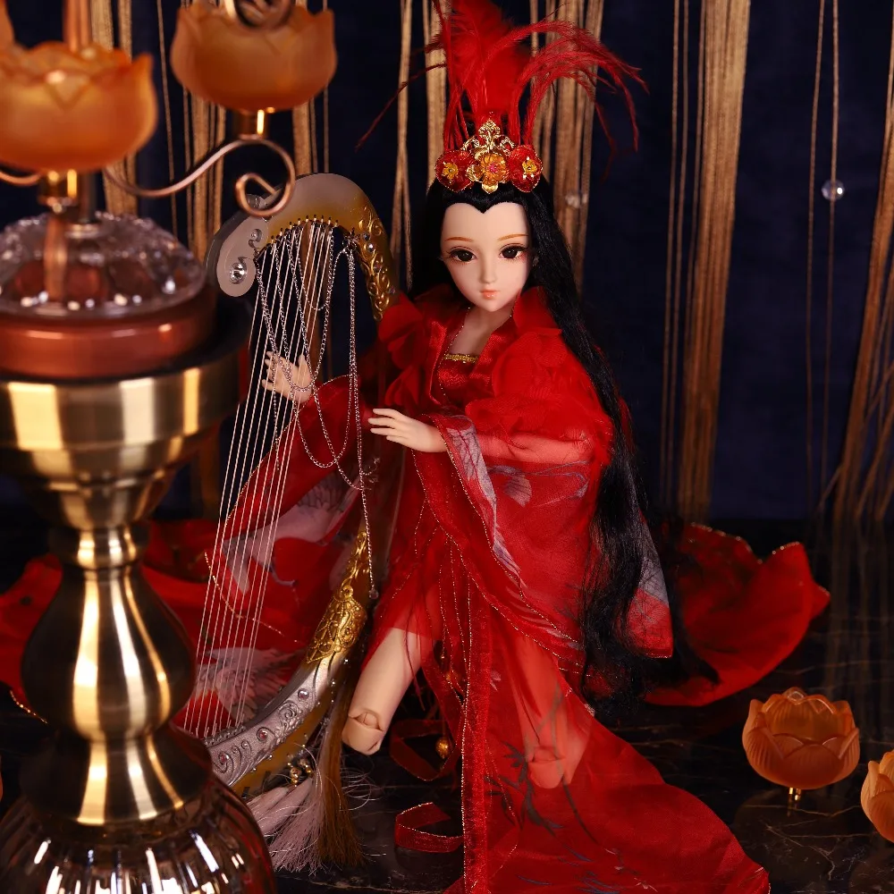 DQ bjd 45 см дневник королева 1/4 одежда головной убор руки суставы тела белая кожа в