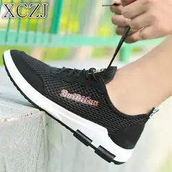 XCZJ/лето 2018 г. Новая мужская повседневная обувь с сеткой zapatos hombre дышащая дезодорант обувь с сеткой мужская обувь на полой подошве